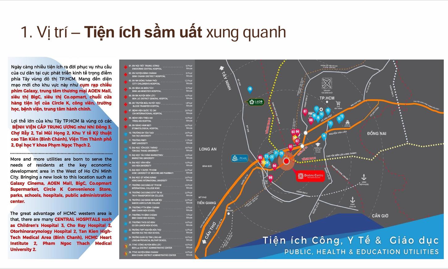 tiềm năng vị trí dự án destino centro
