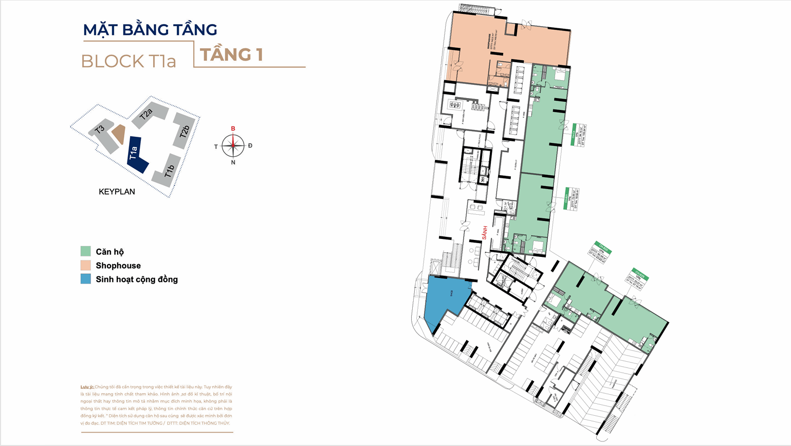 mặt bằng shophouse destino centro tháp t1a