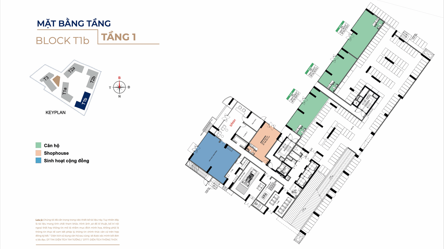 mặt bằng shophouse destino centro tháp t1b