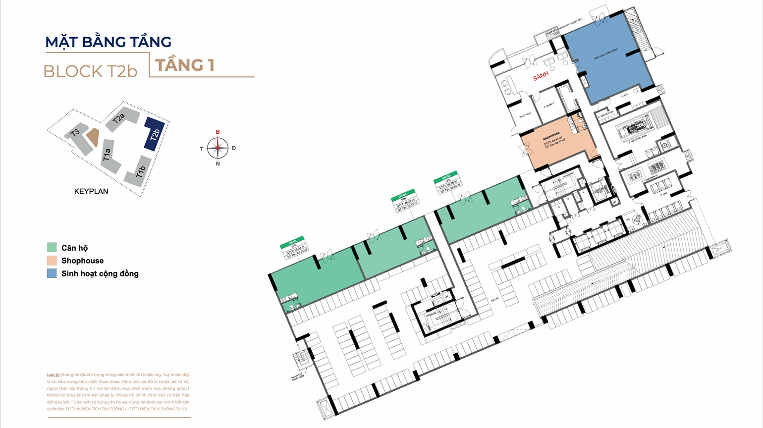 mặt bằng shophouse destino centro tháp t2b