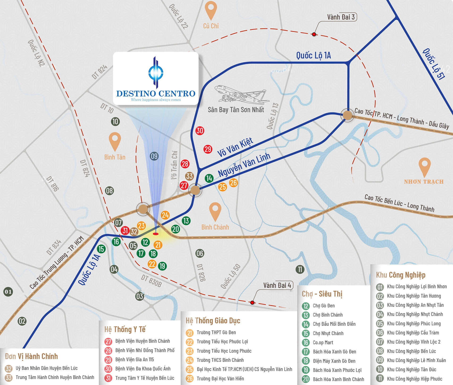 tiềm năng vị trí dự án destino centro;