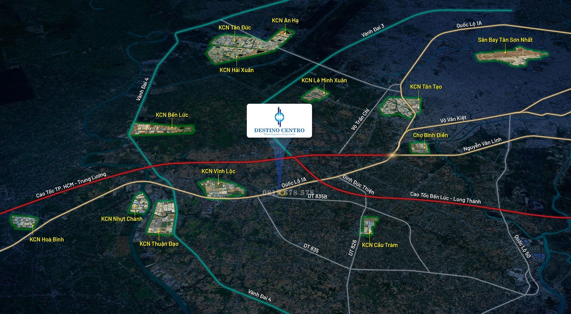 tiềm năng vị trí dự án destino centro;