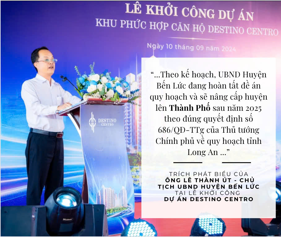 ông Lê Thành Út phát biểu khai mạc Destino Centro