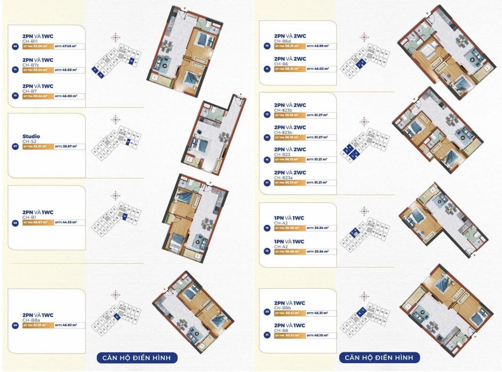 mặt bằng căn hộ destello